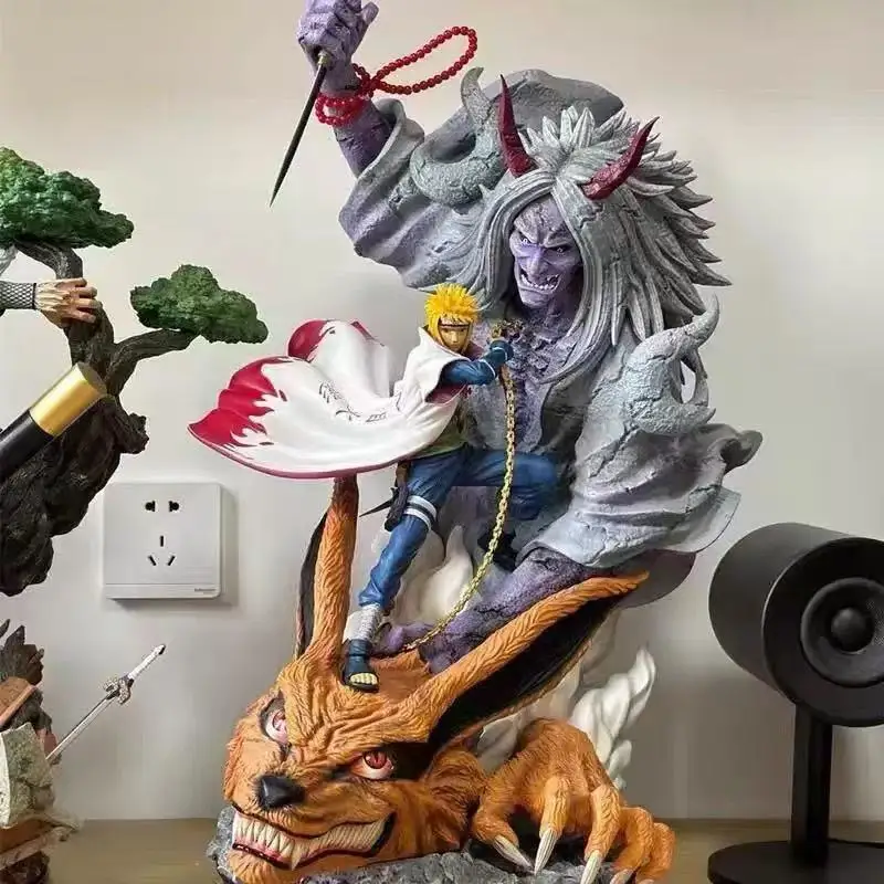 New 29cm Naruto Anime Yellow Flash Namikaze Minato Action Figures Pvc Gk Statue Model Desktop Decoration Collection Toy Gifts - Image 4