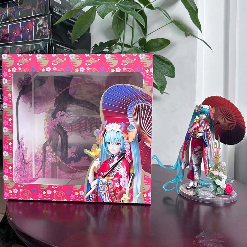 Anime umbrella Kimono Stronger Hatsune Miku Figure Girl Statue Toys Gift Kawaii Cute Doll Desktop Ornament Christmas Present - Image 6