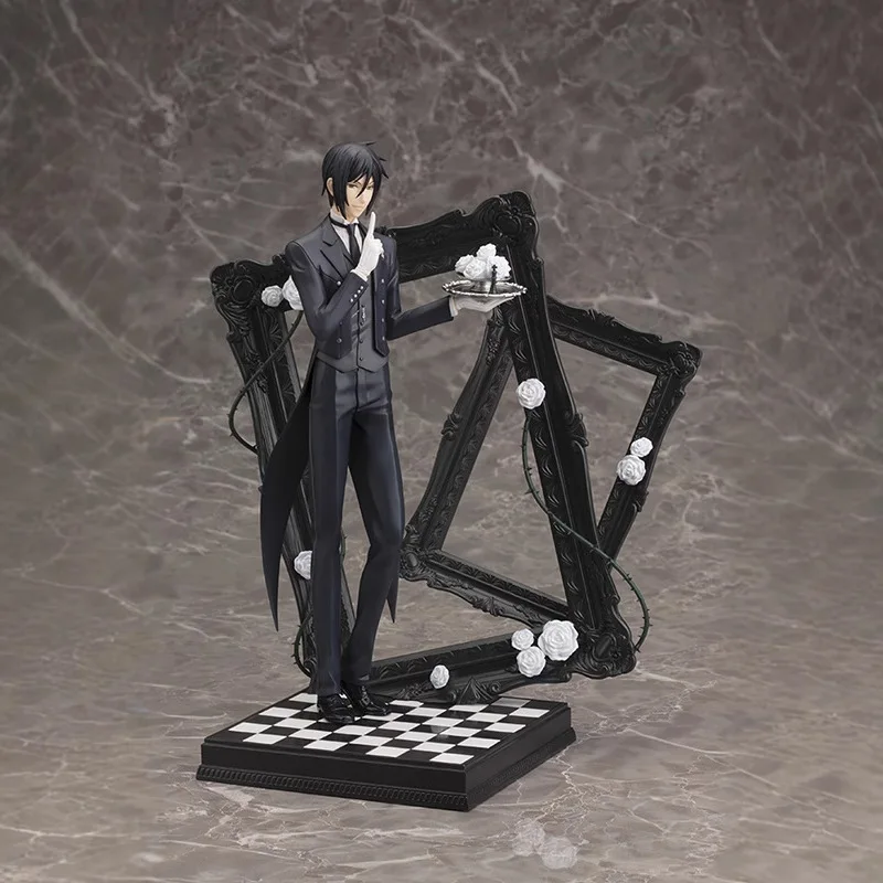 Black Butler Ciel Phantomhive Sebastian Michaelis Anime Figure Model Statue Boys Collection Desktop Decoration Ornament Toy Gift