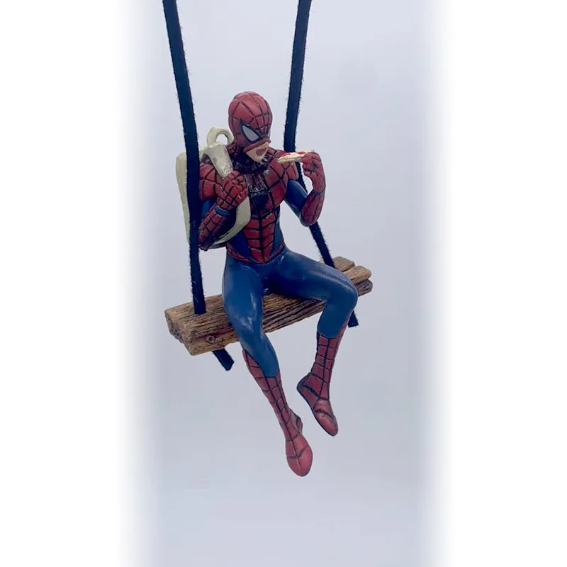 New 4 styles Anime Spider-Man Q Version Action Figure PVC Model Toys doll Car pendant decoration Collection Gifts