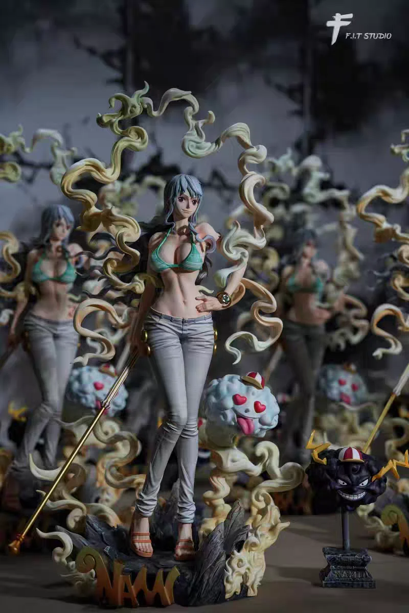 One Piece Roronoa Nika Nami Figura de Anime de estatua Combat stance Beautiful girl 11.81in/30cm Can be move PVC Mode Toys Gifts