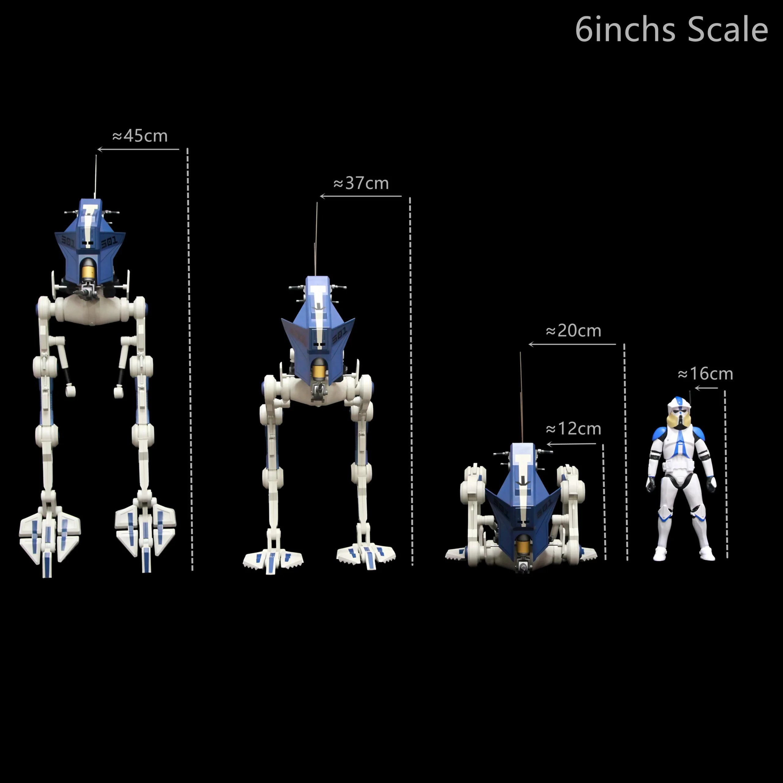 6inchs Scale 1:12 501st Legion AT-RT ATRT All Terrain Reconnaissance Transports ﻿Clone ARF Trooper 6″ Action Figure Toys Doll