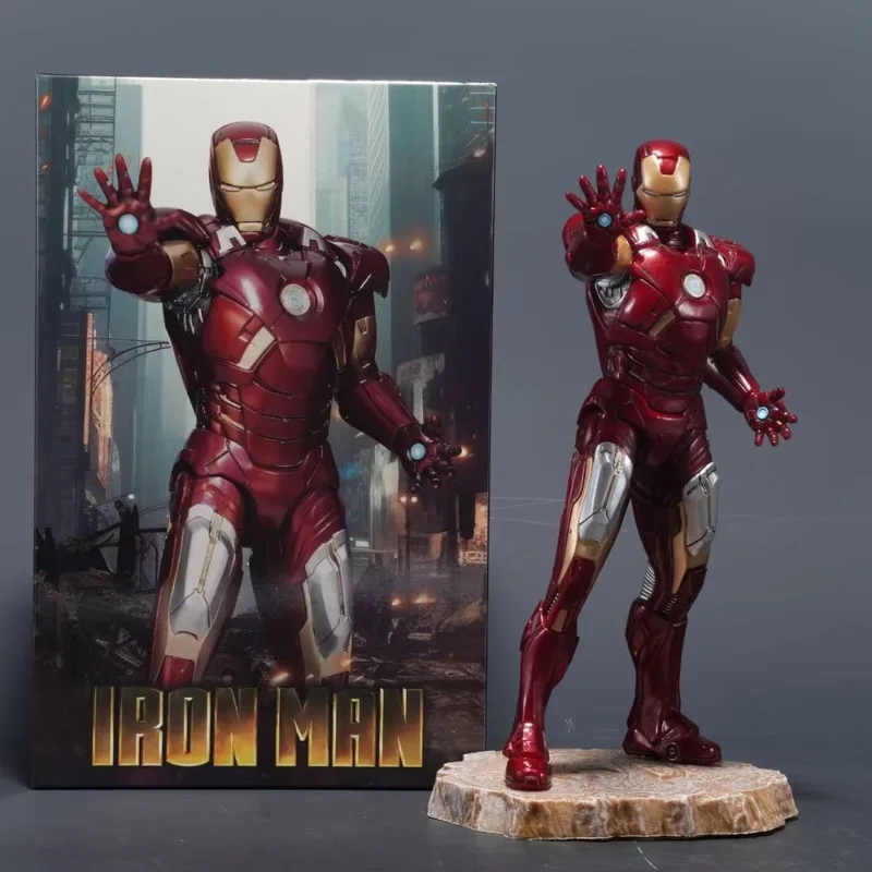 Marvel Anime Movie Statue Collection Iron Man Black Panther Premium Action Figures Desktop Ornament Pvc Toys Boy Surprise Gifts