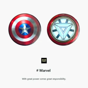 Marvel Avengers 4 Badge Captain America Shield Iron Man Arc Reactor Pin Collectible Cosplay Gift for Marvel Fans