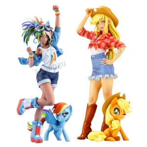 My little Pony Bishoujo Statue Applejack Twilight Sparkle Pinkie Pie Fluttershy 1/7 Anime PVC Action Figure Toy Collection Doll