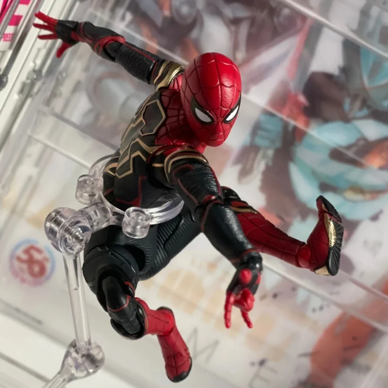 In Stock Original Marvel 1/12 Spider-Man Action Figures Medicom Mafex Spider-Man: No Way Home Fusion Suit Collectible Model Toy - Image 4