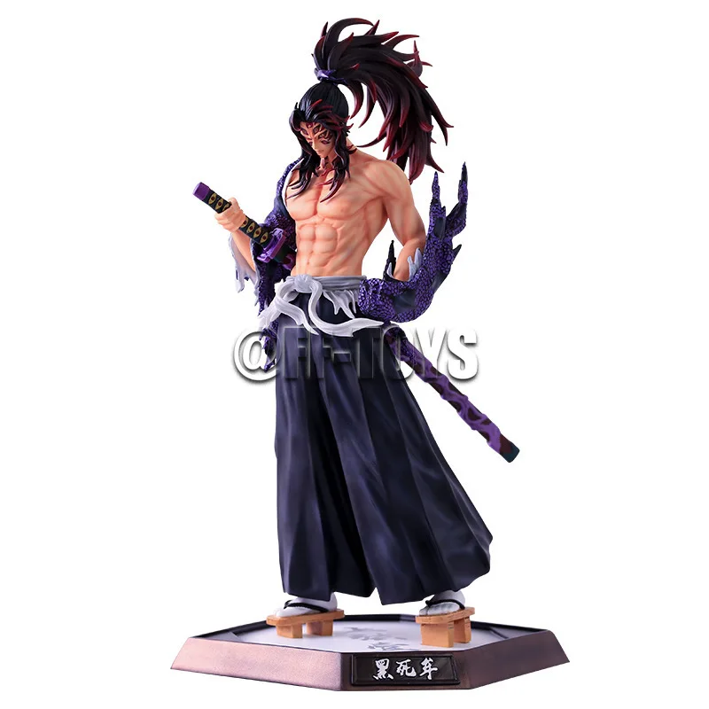Anime Demon Slayer Figure Tsugikuni Yoriichi Kokushibo Action Figures Kimetsu No Yaiba GK Statue Model Doll Toys for Children