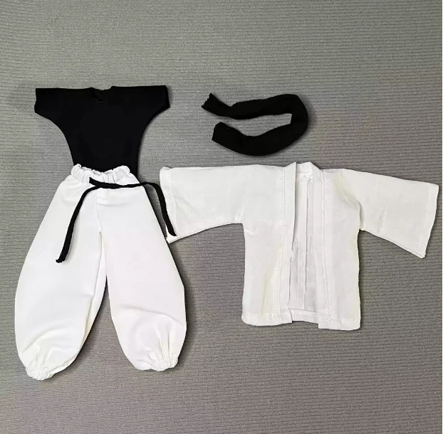 shf 1/12 Scale Jujutsu Kaisen Gojo Satoru Clothes Set White Coat Lantern Pants with Scarf for 6" Action Figure Body Model - Image 8