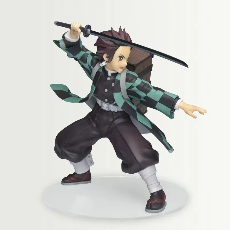 Demon Slayer Anime 20cm Kamado Tanjirou Backpack Action Figure Model Scene PVC Toys Doll Decoration Gift