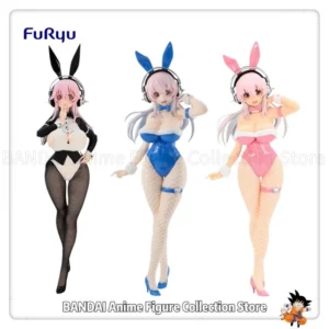 In Stock Original Genuine FuRyu 30cm Super Sonico Bicute Bunnies Figure PVC Anime Model Collectible Cute Model Toys for Gifts