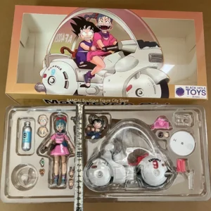 In Stock Dragon Ball Bulma Goku No. 9 Capsule Motorcycle Movable Figure Model Ornament Animation Toy Collection