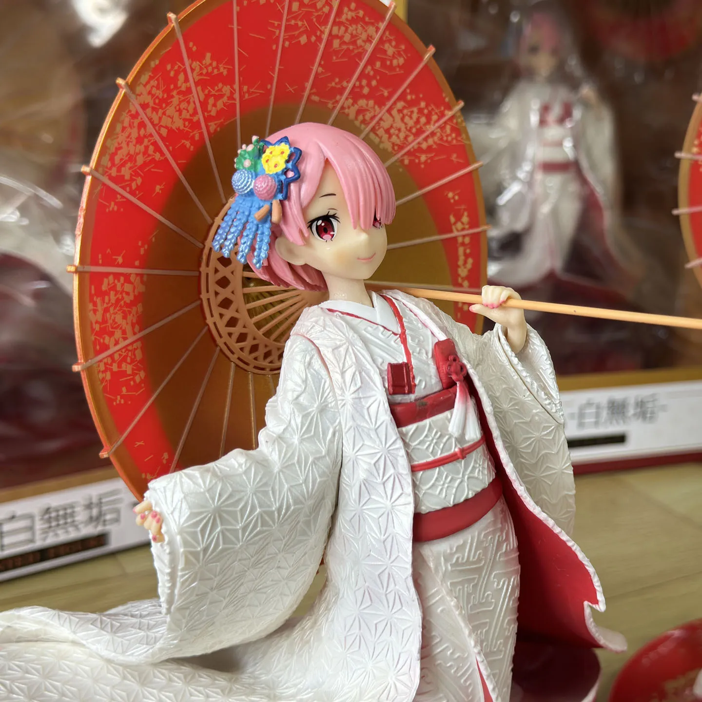 28cm ReZERO Starting Life in Another World Rem Ram Wedding Dress Anime Handmade Action Figures Desktop Case Decoration Ornament