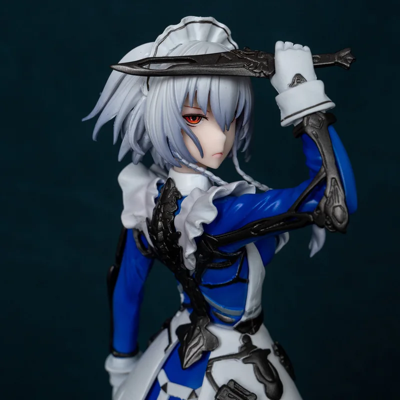 23cm Touhou Project Izayoi Sakuya Maid Hold A Knife Game Girl Figure Model Statue Boy Collection Desktop Decoration Ornament Toy - Image 6