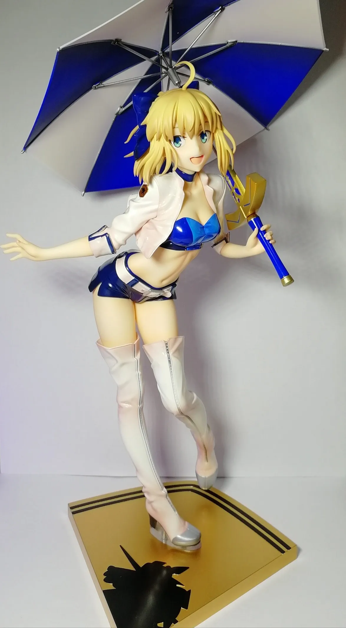 24CM Anime Fate/Stay Night Unlimited Blade Works Altria Pendragon Saber Figure TypeMoon Racing ver 1/7 Model Toy Doll Figure - Image 6