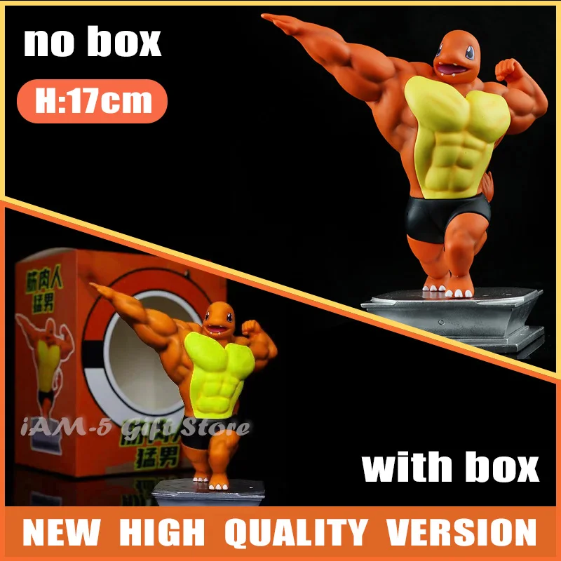 Pokemon Toys GYM Figurines Cartoon Fitness Muscle Man Action Figure Charmander Bulbasuar Squirtle Gengar Fit Model Anime Toys - Image 13