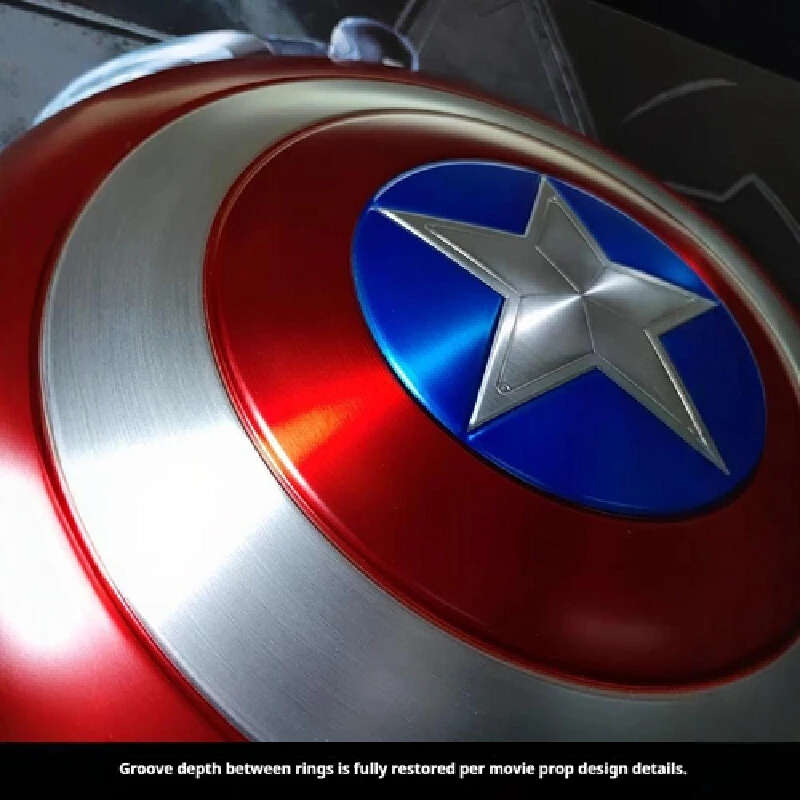 60cm Metal Superhero Captain America Shield Premium Version Model Cosplay Prop Adults And Kids Toys Home Decor Birthday Gift