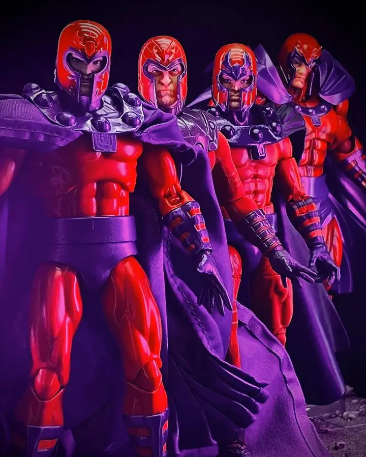 In Stock Mafex Anime Figures X-Men Magneto Figure Toy 3 Heads Action Figure Boys Collection Model Desk Decorat Ornament Gift Toy