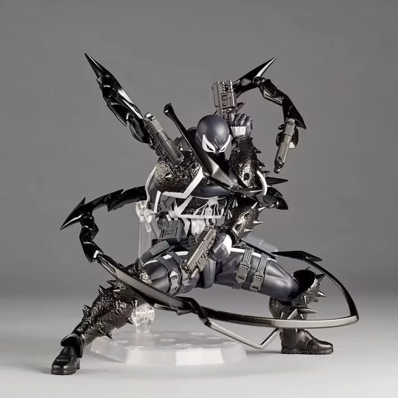 Anime Toys Agent Anti Venom Action Figure Kaiyodo Figurine Pvc Movable Collection Edward Eddie Brock Ko Model Toy Gfit