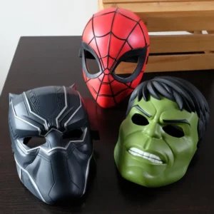 Marvel creative Children's Toys Halloween Mask Cosplay Iron Man Spider-Man Black Panther Avengers Peripheral Movies holiday gift