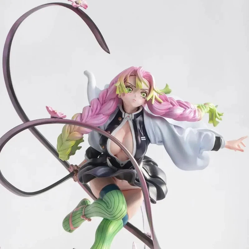 22cm Demon Slayer Kanroji Mitsuri Anime Kimetsu No Yaiba Figure Shinobu Desktop Model Ornaments Kamado Nezuko toys