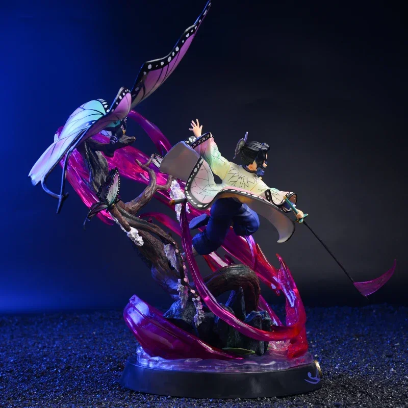 Demon Slayer Anime Action Figure – 33cm Agatsuma Zenitsu & Kamado Tanjirou Pvc Statue Collectible Desktop Model Ornament Gift
