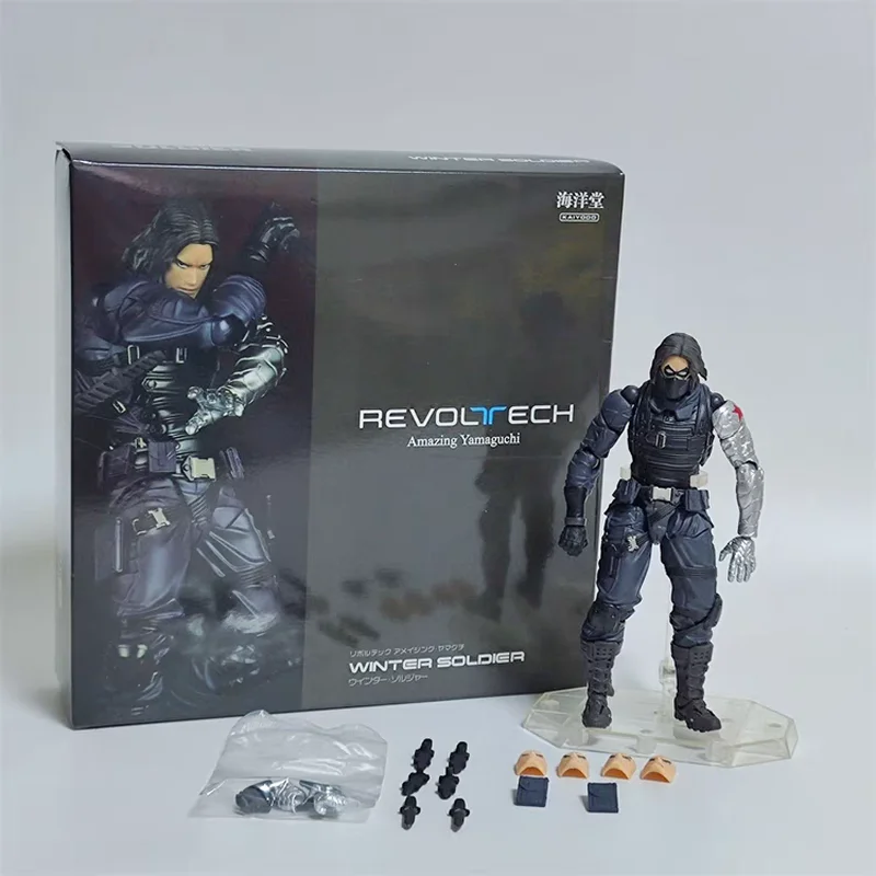 New Kaiyodo Winter Soldier Revoltech Amazing Yamaguchi Bucky Barnes Captain America Anime Action Figures Movable Collectible Toy - Image 3