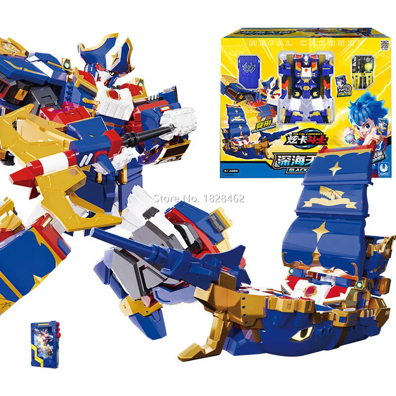 New Metal Cardbot Transforming Robot to Car Action Figures BLUE COP with Card Transformation Car Toys for Child Gift - Image 8