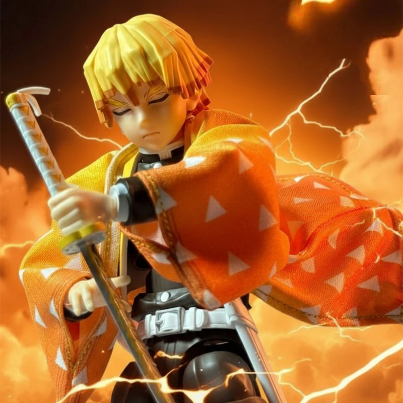 【No Figure】Demon Slayer SHF 1/12 Scale Male Soldier Zenitsu Anime Clothing Accessory Cloak Fit 6inch Action Figure Model Toys - Image 4