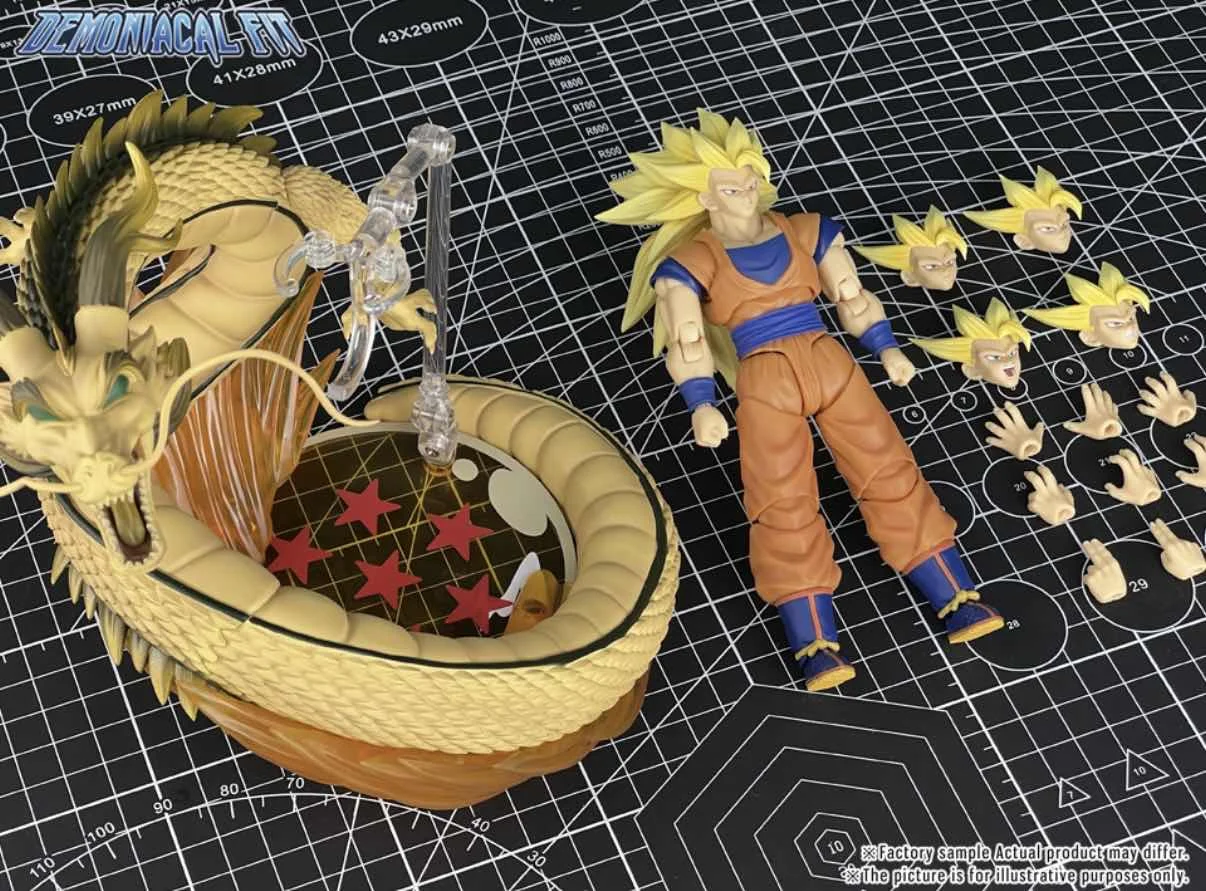 New Demoniacal Fit Goku SSJ3 Figure Dragon Ball Z SHF Super Saiyan Goku Figurine Dragon Blaster Action Figures Model Toys Gifts