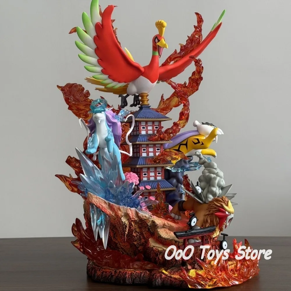 Anime Pokemon Figure Raikou/Suicune/Entei/Ho-Oh Action Figures Pvc Collection Model Toys for Children Gifts 38cm/14.96in - Image 4