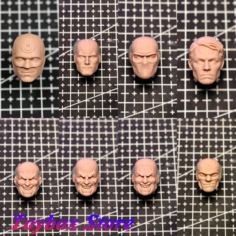 1/12 Bullseye Man Figure Comic Villain Unpainted Head Sculpt Model Toys Accessory For 6″ Ml Shf Mezco Figure Body Customization
