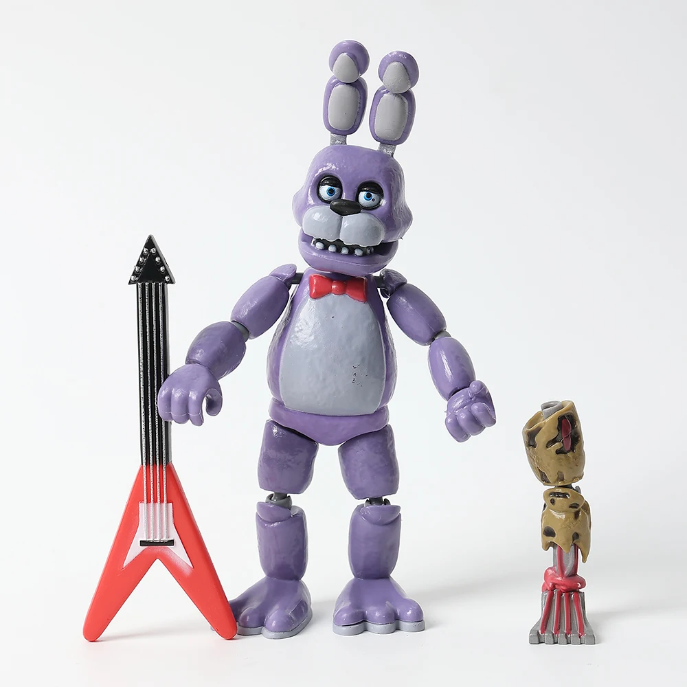 5 Inch Freddy Bonnie Chica Foxy Nightmare Articulated Toy Figure - Image 4