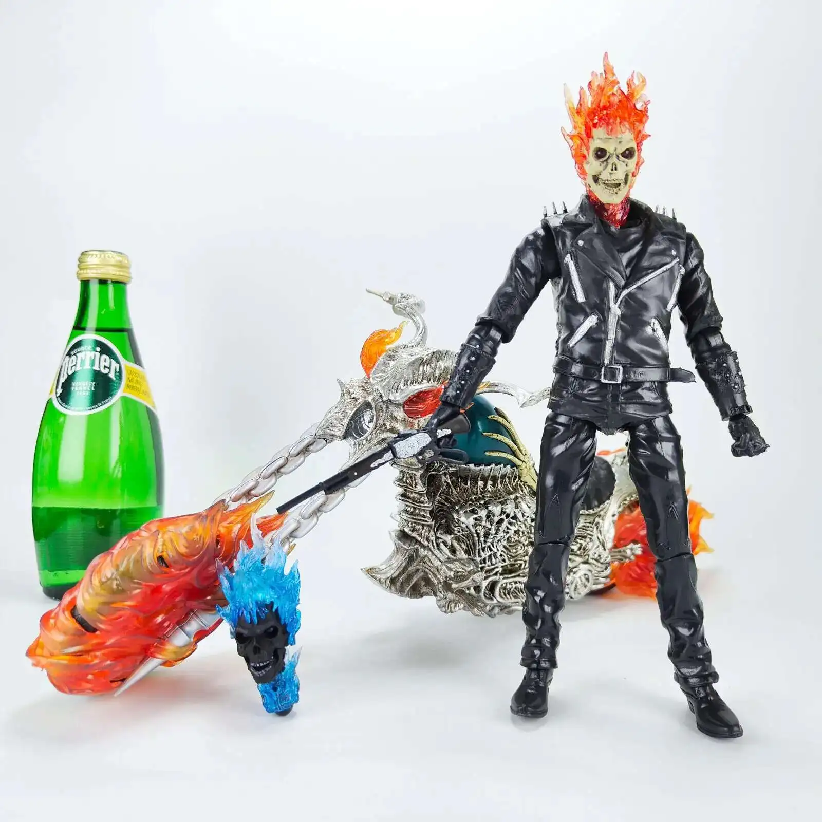 Original Ghost the Rider Same Motorcycle Emits Light V22R Collect Figure Model Toys Birthday Gift Christmas