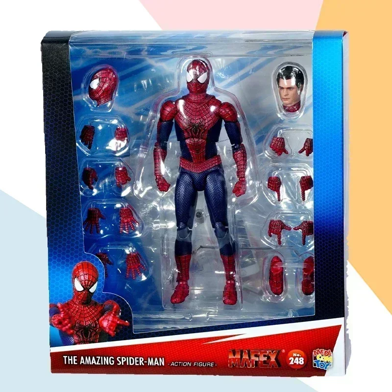New-hot In Stock Medicom Toy Mafex 248 The Amazing Spider Man 2 No.248 Spider-Man Garfield Action Figure Model Toys - Image 7