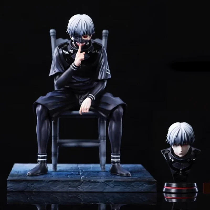New Tokyo Ghoul Golden Wood Research Statue Model Collectible Figure Sitting Pose In Box Anime Surrounding Sculpture Toy Gift - Image 3