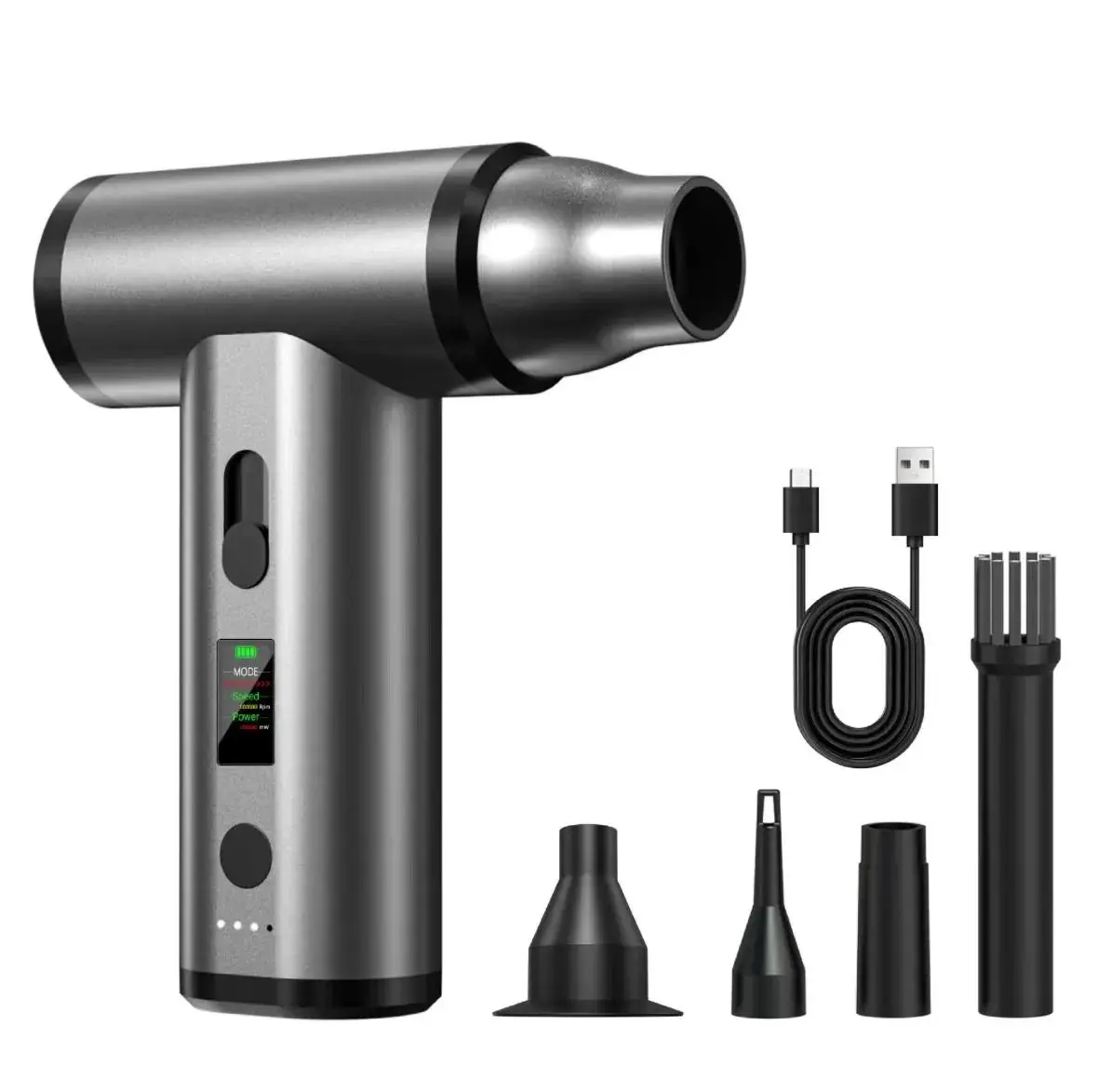 LED Display 120000RPM Brushless Jet Fan Electric Air Duster Mini Turbo Fan Dust Removal Jet Dry Blower Handheld Compressed - Image 9