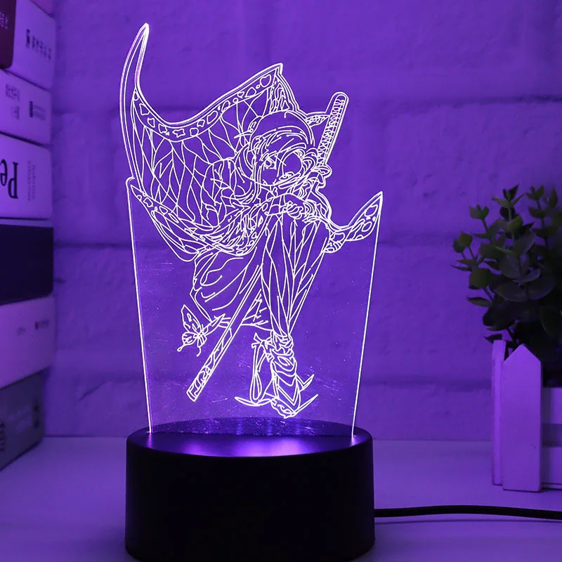 Genshin Impact 3D LED Night Lights Anime Figure Aether Lumine Hu Tao Keqing Klee Qiqi Desk Lamps Kids Kawaii Bedroom Decoration - Image 27