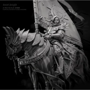 38mm Galahad Knight Galahad Resin Figurines of Soldiers 3D Printed White Models DIY Figurines Decoration Crafts