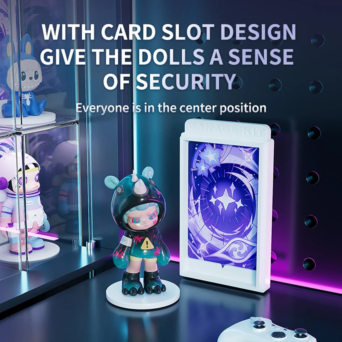 Acrylic Display Storage Rack for Dolls And Mini Toys Single Layer with Protective Cover Dustproof Stackable Transparent Blind Bo