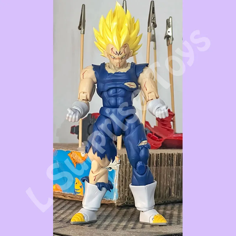 Black Hole TK Custom Dragon Ball Z SHF Super Saiyan Majin Vegeta Battle Damage Full Power Anime Action Figures Models Gifts Toys - Image 5