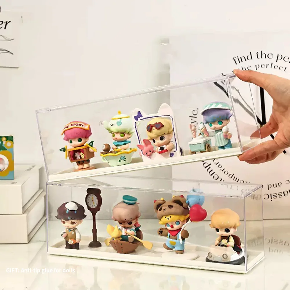 Transparent Acrylic Figurine Display Cabinet – Anti-Dust Storage Box for Blind Boxes Organizer Case for Collectibles