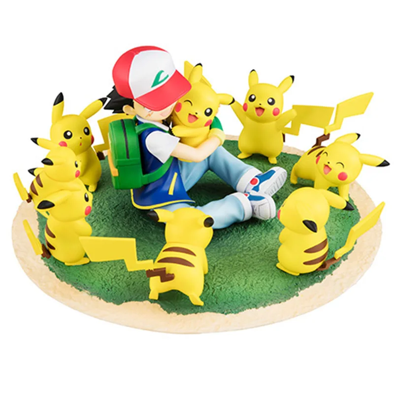 8pcs/set Toy Pocket Monsters Pokemon Pikachu Squirtle Bulbasaur Ash Ketchum Anime Action Figure Toys 8-10CM - Image 4