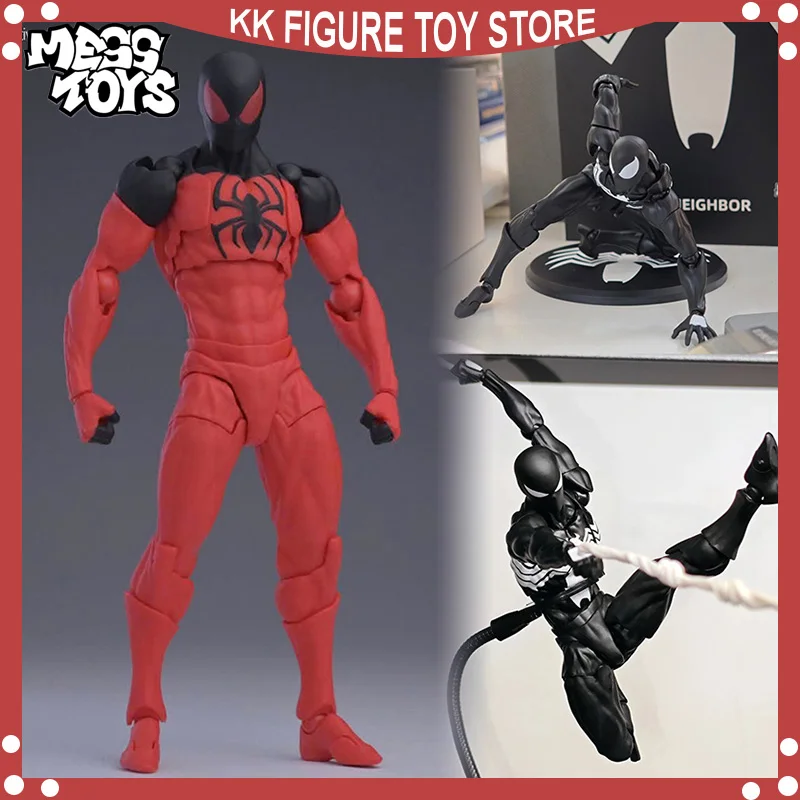 In Stock Mess Toys Spider Man Symbiote Kaine Parker Black Neighbor Symbiote Spider-Man Black Scarlet Spider Man Venom model toys