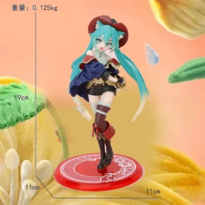 THE Hatsune Miku Figure Fairy Tale Wonderland Hatsune Miku Puss in Boots Kawaii Action Figures Adult Collection Model Toy Gift