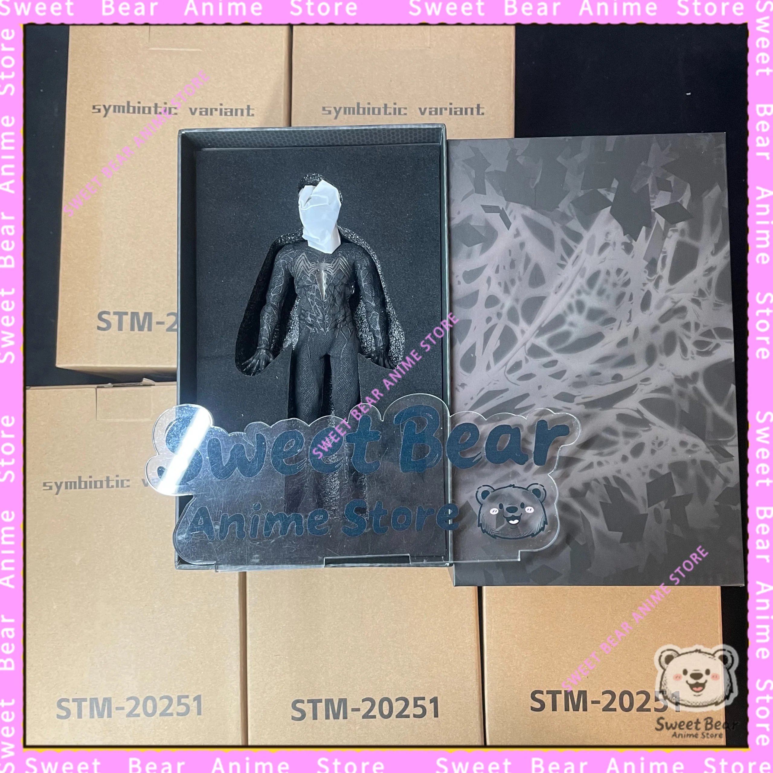 In Stock 6in & Sawtooth Toys 1/12 Scale Venom Spider-Man Symbiotic Variant Action Figure Anime Model Trendy Toys Desktop Doll