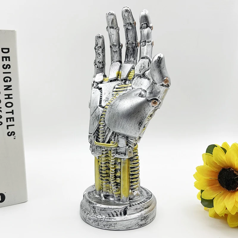 Cyberpunk Silverhand Mechanical Hand, Gaming Controller Holder Stand Modern Home Decor Statue for Coffee Table, Living Room