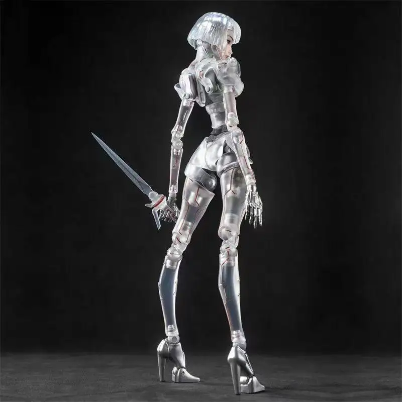 Sci-Fi Android Figure 1/12 AI Agent Femella C1 Action Figure Movable Joints Model Collectible GK Toy Desktop Ornament Anime Gift