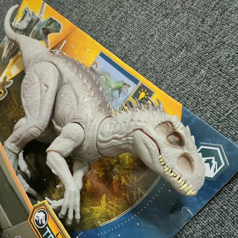 Mattel Jurassic World Dinosaur Model Indominus Rex Camouflage Attack Movie Authentic Realistic Emit Light Sound Toys Kids Gift