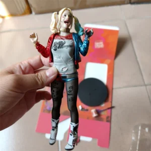 Joker Figures Harley Quinn Action Figure 1/12 With Real Clothes Clown Girl Real Silk Stockings Collectible Model Toys 19cm Gifts