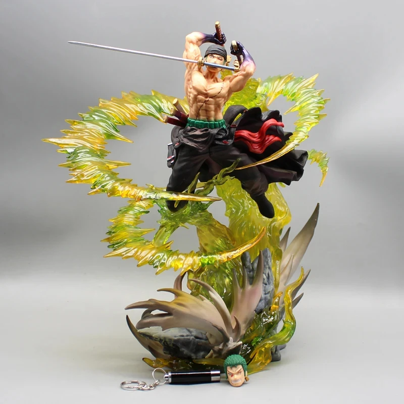 In Stock One Piece Figure Zoro 30cm Figures Roronoa Zoro Figure With Light Standing Model Pvc Collect Ornament Gift Toyson - Image 4